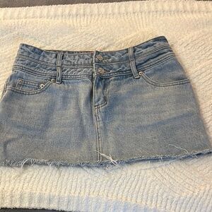 EDIKTED Denim Mini Skirt